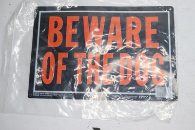 Hy Ko Beware Of The Dog Sign Aluminum 10'' x 14'' 