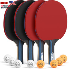 Ping Pong Paddle Set with Balls Table Tennis Rackets Storage Case
