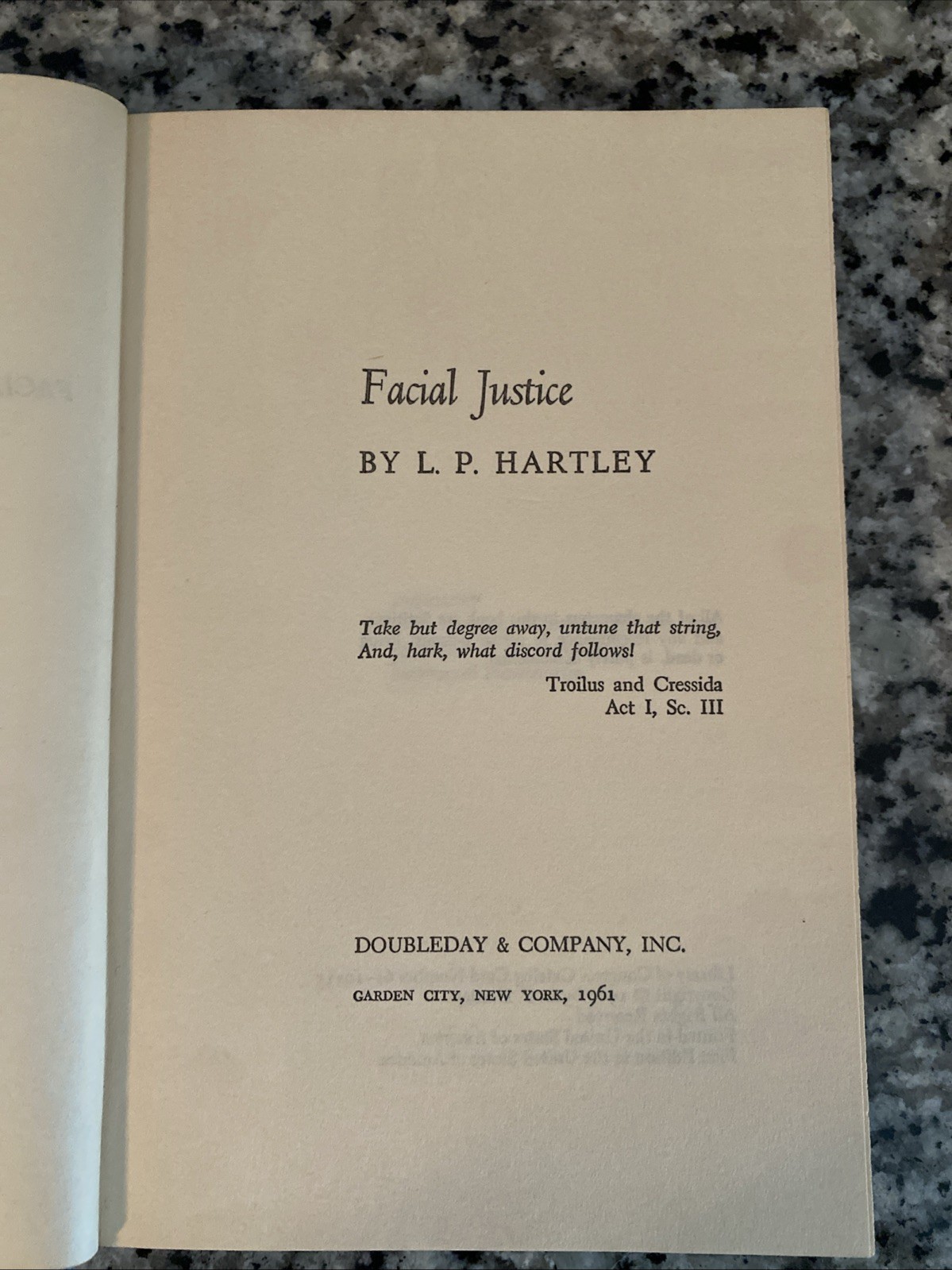 Facial Justice By L.P. Hartley (1961  Hardcover)