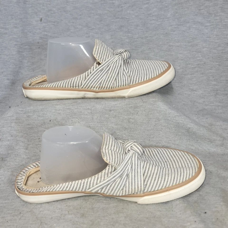 Женские узловатые мулы Margaritaville размер 8,5 M серые в белую полоску без шнуровки на пляже  - Изображение 2 из 4