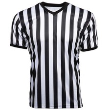 Men's VNeck Referee Shirt Official Short Sleeve Officiating Costume Large