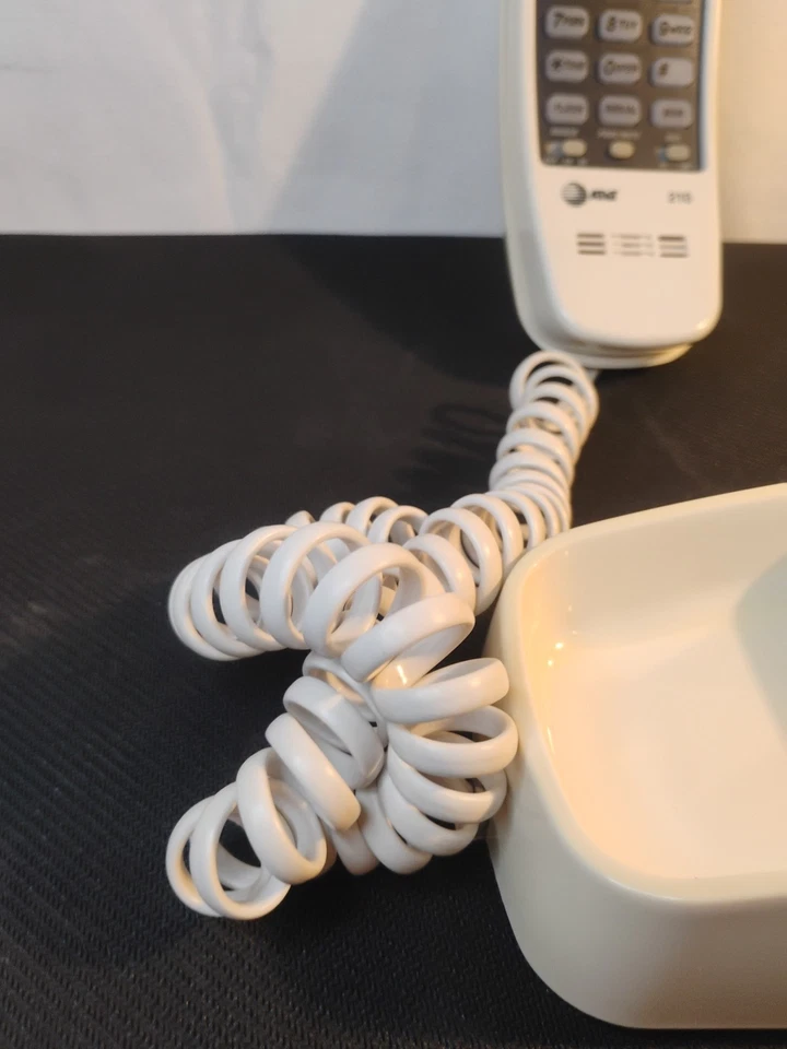 🔥Teléfono con cable AT&T Trimline 210 - Blanco Vintage Trimline teléfono de montaje en pared limpio Foto 4 de 4