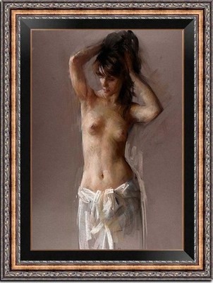 Hand painted Original Oil Painting art Women female nude girl on canvas 24X36''