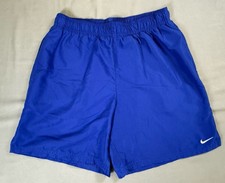 Nike Men's Solid Lap 7" Volley Blue Short Swim Trunk NESSA559 SIZE M