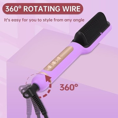 Negative Ionic Hair Straightener Comb 30s Fast Heating LED Display for Women