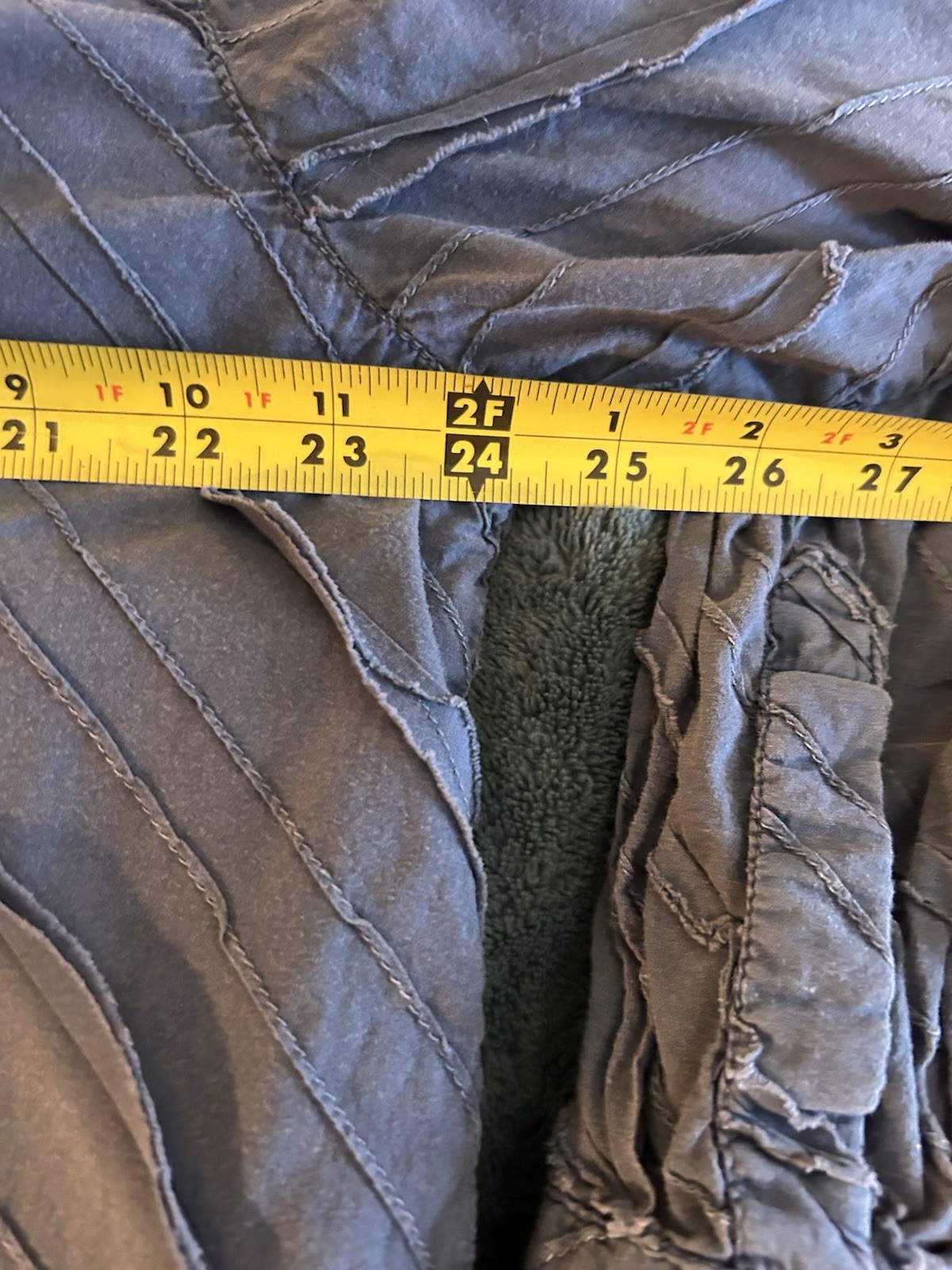 Chambray Patchwork Shirt 100% Cotton Sundance XL … - image 9