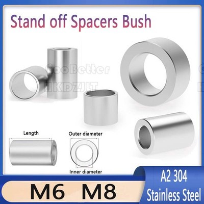 Spacer Standoff Spacer M6 M8 Stand Off Collar Round Bush No Thread A2 304 SUS