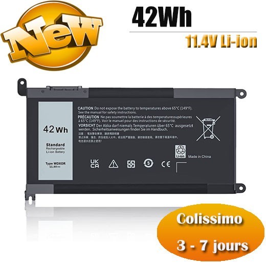 Batterie WDX0R Dell Inspiron pour travailler en déplacement libre