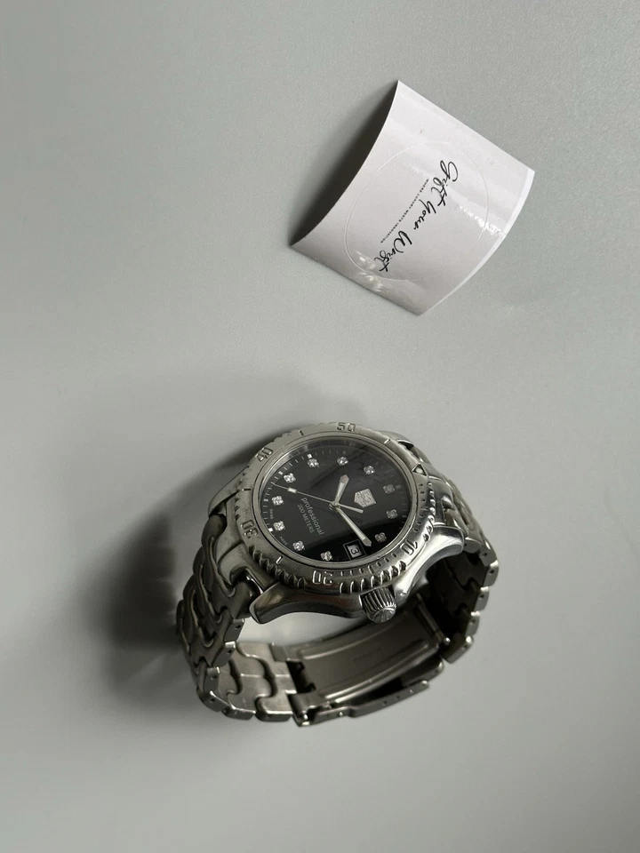 Reloj de lujo TAG Heuer Link Professional WT1115 esfera diamante SS 42 mm hecho en Suiza Foto 2 de 4