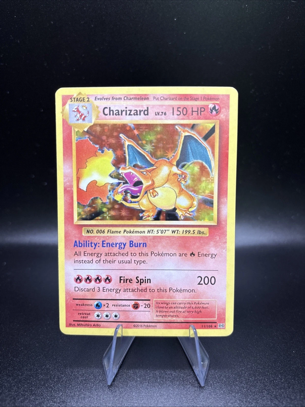 Pokemon XY Evolutions Charizard #11/108 Holo Rare 2016 Near Mint