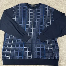 Tosani Canada Sweater Mens XLT Crewneck Vintage Chunky Textured Y2K 90s F253