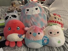 Squishmallows Lot Of 6 Med To Extra Large Size Plushys