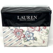 Ralph Lauren Lucie Floral Full Queen Duvet Cover Set Cream Multi NIP Reversible