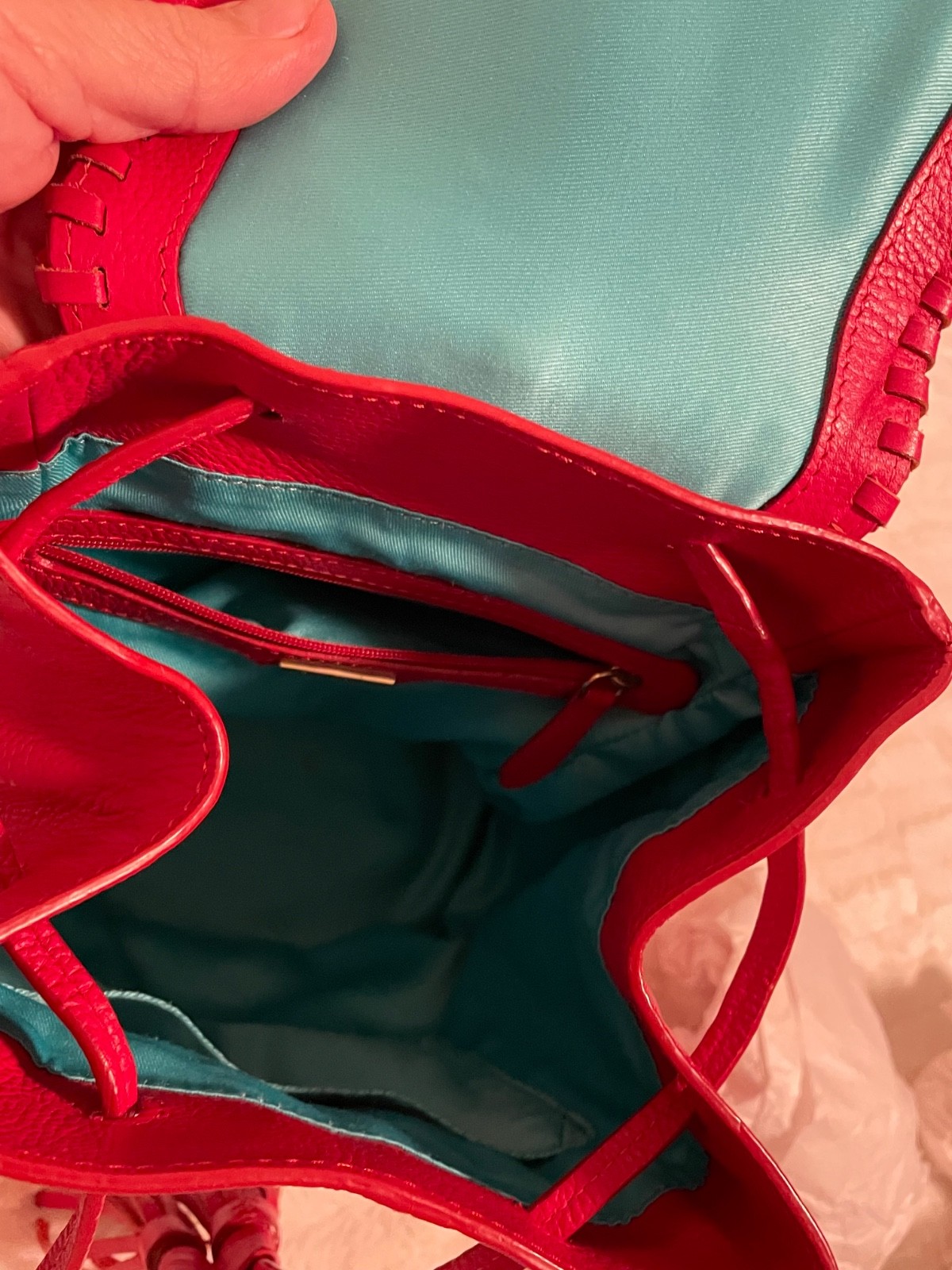 Jack Rogers Red Backpack - EUC - image 11