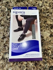 Sigvaris✨Men's Linen  20-30 Knee High Compression Socks✨✨grey