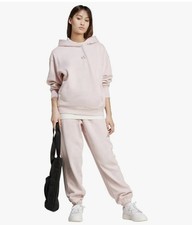Adidas Womens All Szn Boyfriend Fleece Hoodie Sandy Pink XS NEW 
