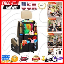 Upgraded Car Organizer with 11-inch Tablet Holder, 8 Pockets, Car Seat Protec...