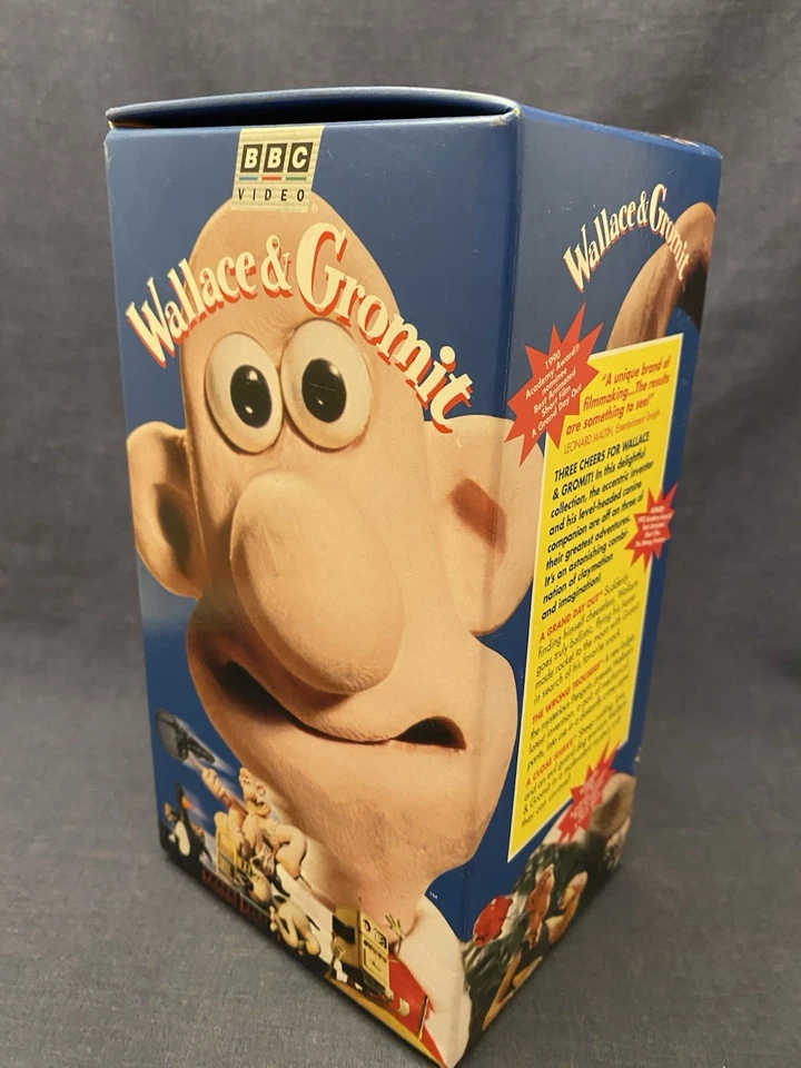 Wallace & Gromit VHS Box Set 1996 Close Shave Grand Day Wrong Trousers TESTED - Image 3 of 4