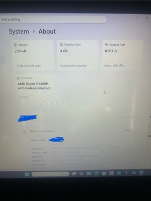 Hp pavillion 15-ec1073dx. AMD ryzen 5 4600H with radeon graphics. GTX 1650 GPU 
