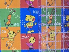 Custom 100 Cotton Woven Fabric Rolie Polie Olie Tv Cartoon by the 1/4 Yard 9x56