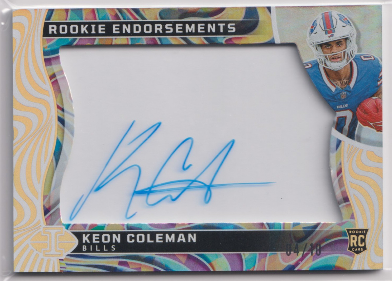 Keon Coleman Panini Illusions Rookie Endorsements Autographs #REKCN Gold
