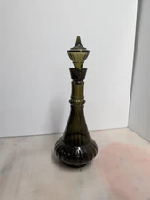 Vintage 1964 I Dream of Jeannie Green Jim Beam Decanter Genie Bottle