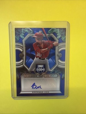 2023 Panini Elite Extra Edition - Hidden Gems Brenner Cox #HG-BCX Blue (AU) Auto