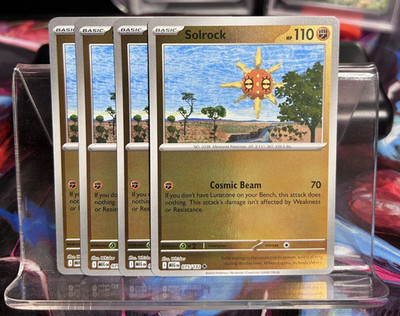 [4x Playset] Solrock 075/132 ME01: Mega Evolutions Pokemon TCG REVERSE HOLO