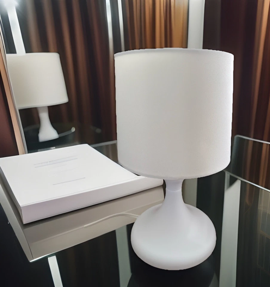 Bedroom Kitchen Table Lamp with Shade Sleek Modern Office Desk Lamp Electric - Image 3 of 4