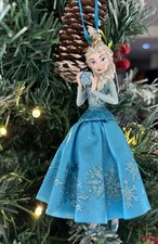 NEW 2014 DISNEYPARKS HOLIDAY CHRISTMAS FROZEN ELSA GLITTER ORNAMENT FIGURE DOLL