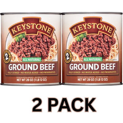 Keystone All natural Ground Beef 28 oz Can, (PACK OF 2) Free Shipping