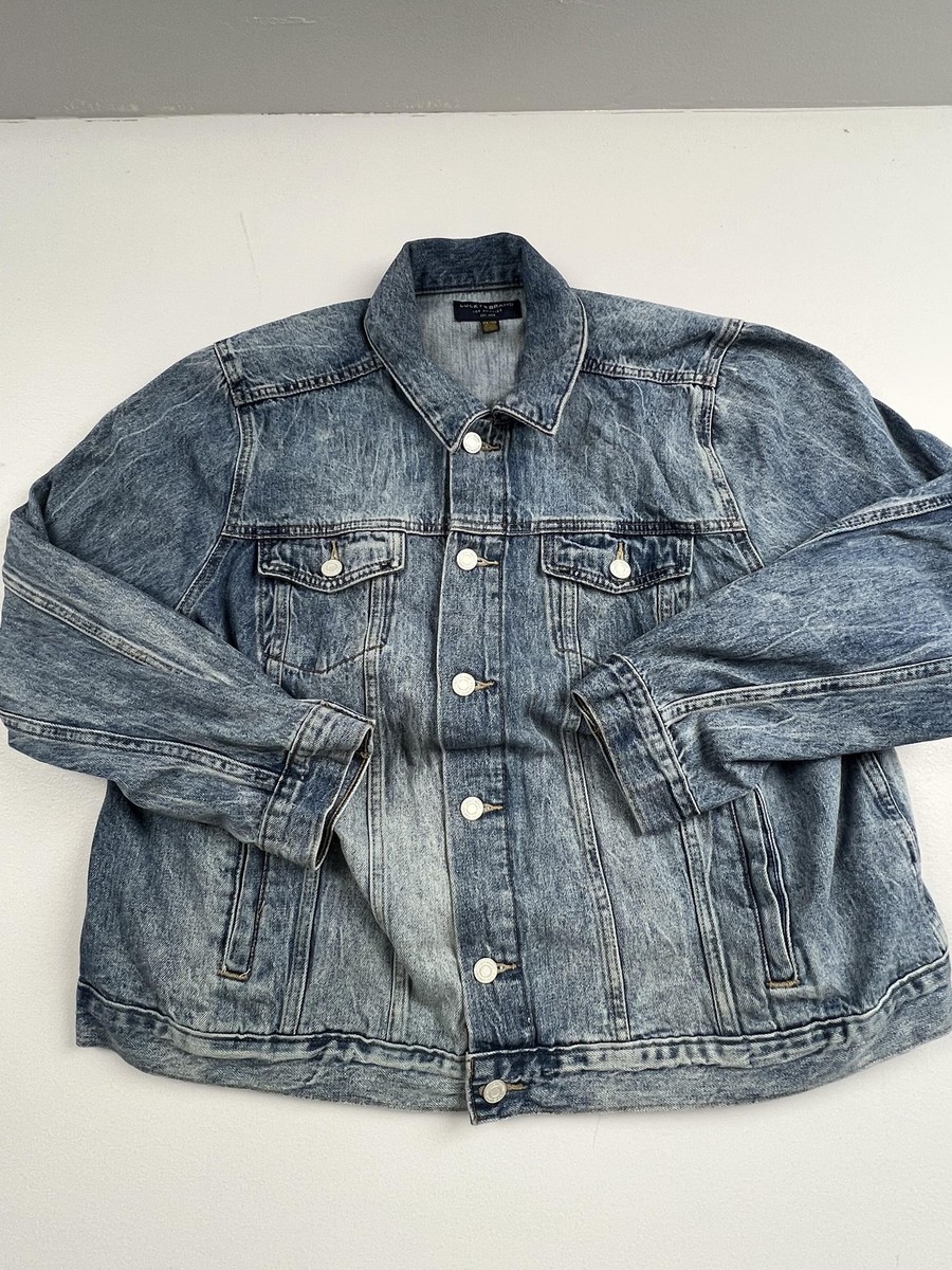 ラッキー Lucky Brand Denim Trucker Jacket Womens 2X Blue Button Front