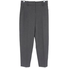 Sezane Women's High Waisted Gray Wool Blend Trousers Size 36 Office Minimalist