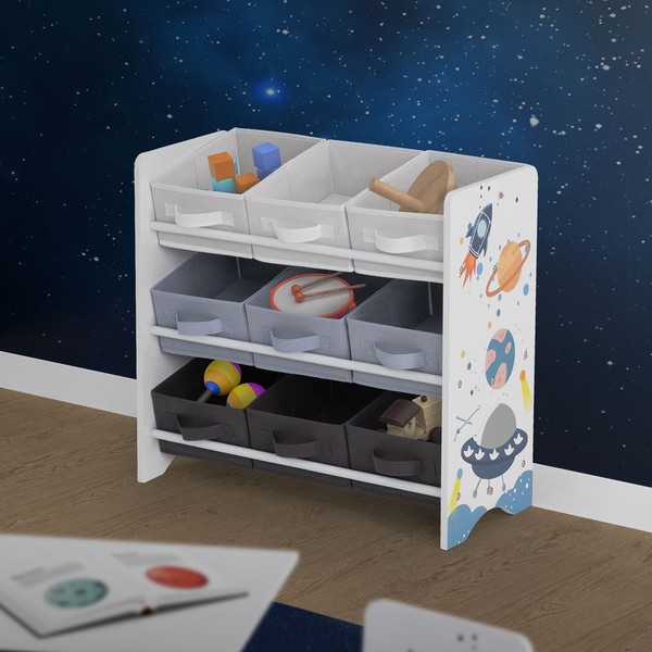 Joyz Kinderregal BüCherregal Kinderzimmerregal Spielzeug-Organizer 9 FäCher-image