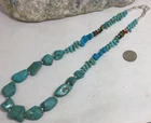 mix shape turquoise bead/seashell necklace/18.5"/ $0.85 combine s/h f(b186-w1.5)