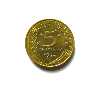 SUPERBE 5 CENTIMES MARIANNE 1994 DAUPHIN ! - Photo 1/2