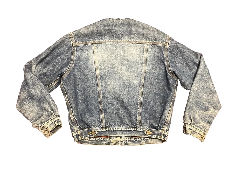 Jaqueta jeans vintage Giordano estampa nativa média Itália - Imagem 2 de 4