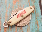 VINTAGE USA DRINK COCA COLA ADVERTISING COKE POCKET KNIFE FOB MINI KNIVES TOOLS