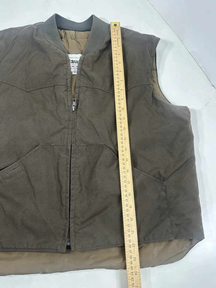 Blauer Vest Unisex Size Medium Brown Thinsulate Pockets Work Full Zip Up Flawed - Image 2 of 4