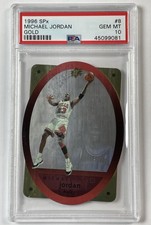 MICHAEL JORDAN PSA 10 1996-97 UPPER DECK UD SPX #8 GOLD BULLS GEM MINT POP 96