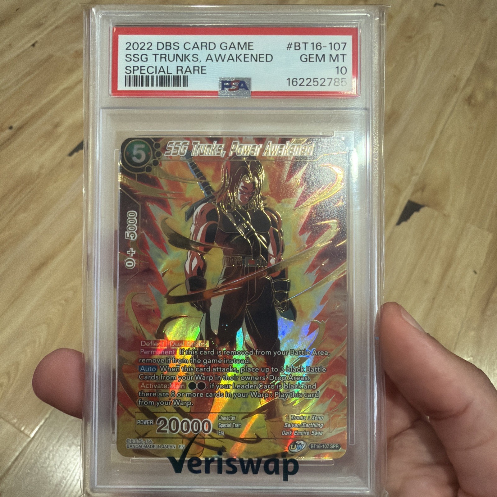 2022 Dragon Ball Super Card Game Super Sayian God Trunks Awakened Spr Psa 10