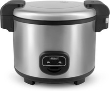 Housewares 60-Cup Cooked 30-Cup UNCOOKED Commercial Rice Cooker Stainless Steel