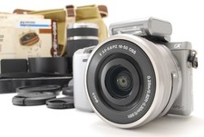 35Language Sony Alpha NEX-5T Silver Camera w/ 16-50mm 55-210mm Doule Lens kit