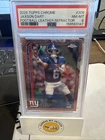 2025 Topps Chrome Football Leather Refractor Jaxson Dart #306 PSA 8