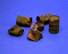 Resicast 1/35 Damaged Oil Drums WWII (6 Pieces) [Resin Diorama Accessory] 352202