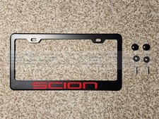 Scion Red Black Stainless Steel License Plate Frame