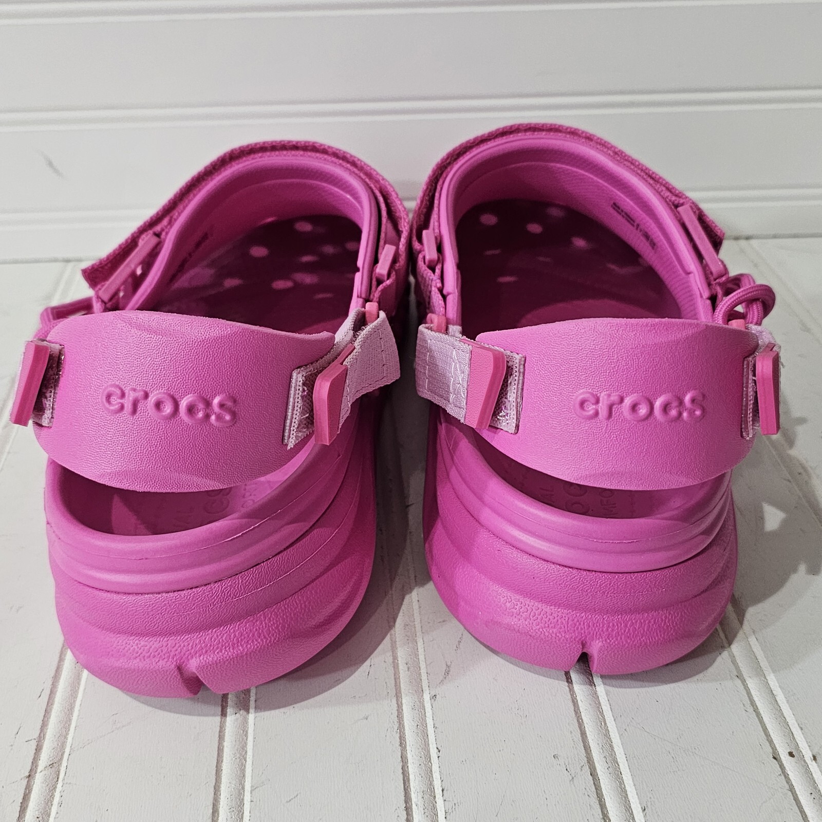 RARE Mens Size 12 Crocs x Post Malone Duet Max 2 Electric Pink Posty Co COOL image 3