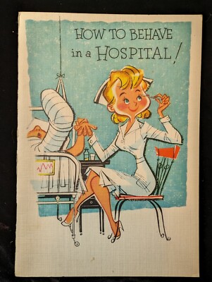 How To Behave In A Hospital Humor Book Jokes Poems Rust Craft Get Well Comic 50s