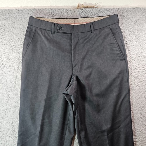 Ballin Classic Mark Shale Wool Dress Pants Men 32 x 32 Gray Comfort EZE - Picture 2 of 13