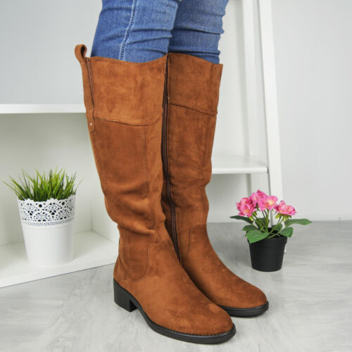 Botas de media pantorrilla Zapatos Damas Motociclista Ciclista Informales Cómodas Forradas Agarre Cálido Mujer Talla - Imagen 11 de 25